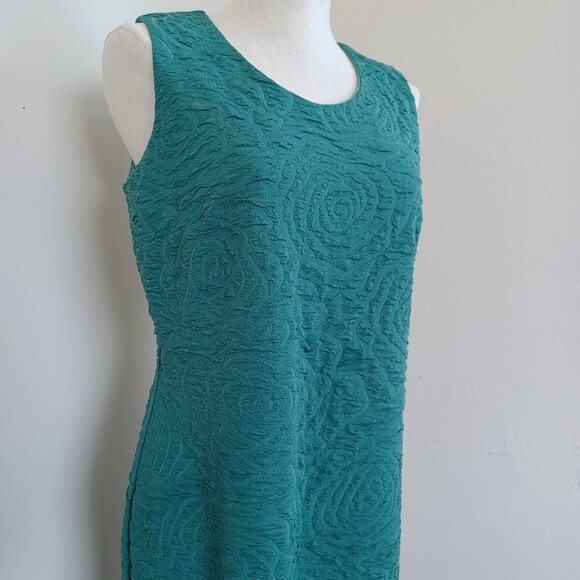 Very Vollbracht Shift‎ Dress Green Slim Fit Stretch Knit Womens Large - Picture 5 of 15